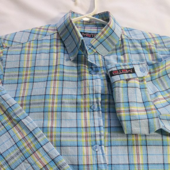 Mens Shirt Button Front Moto Tab Roll up Sleeves - Picture 1 of 4